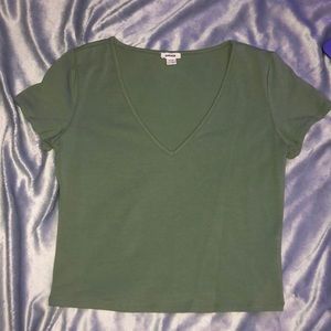 Green crop top